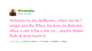 Illustration for article titled Kirstie Alley Is Not Bulimic